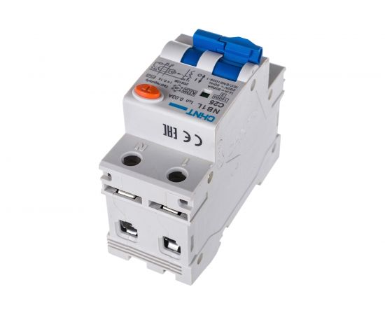 Дифференциальный автоматический выключатель CHINT, NB1L, 1P+N, C25, 30mA, тип AC, 10kA, 36mm 203109 – изображение 3