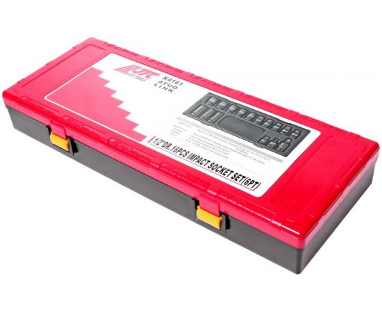 Набор шестигранных ударных торцевых головок 1/2" 10-24мм в кейсе 16шт JTC-K4161 – изображение 3