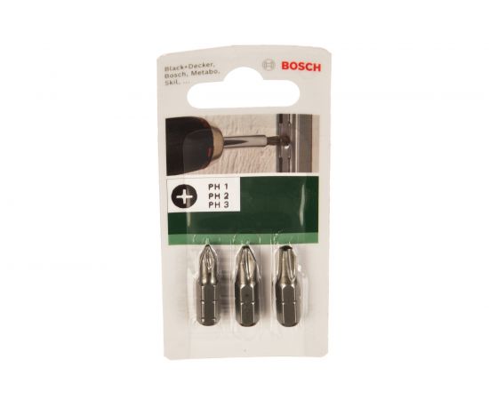 Биты (PH1/2/3; 25 мм; 3 шт.) Bosch 2609255964 – изображение 3