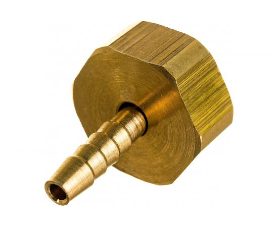 Наконечник латунный с подвижной гайкой внутренняя резьба 1/2 х елочка 6 мм + хомут Профитт 4823396 – изображение 3