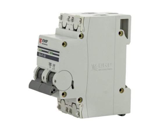 Автоматический двухполюсный выключатель EKF 63А С ВА47-63 4.5кА PROxima mcb4763-2-63C-pro 4867258 – изображение 3