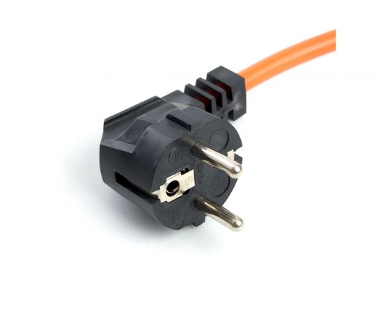 1-местный удлинитель-шнур на рамке STEKKER с заземлением HM04-01-20, 3х1,0мм2, 20м, 10А, Home, оранжевый 39628 – изображение 3