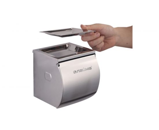 Диспенсер для туалетной бумаги в стандартных рулонах ЛАЙМА нержавеющая сталь, зеркальный 605047 – изображение 4