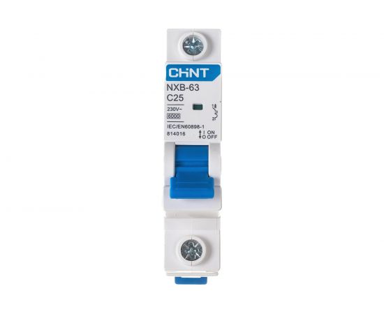 Автоматический выключатель CHINT NXB-63, 1P, 25A, 6кА, характеристика C 814016 – изображение 4
