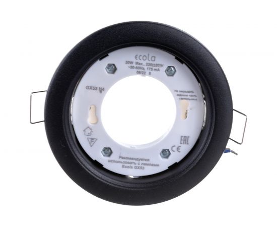 Светильник Ecola GX53 H4 встраив. без рефлектора, черный матовый 38x106 SB53H4ECB – изображение 4