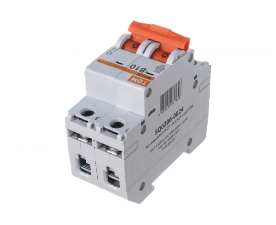 Автоматический выключатель ВА47-29 (2Р; 10 А; 4.5 кА; В) TDM SQ0206-0024 – изображение 5