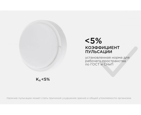 Светодиодный герметичный светильник Apeyron 8Вт, 650Лм, 4000К, IP65, круг, матовый белый 28-01 – изображение 10