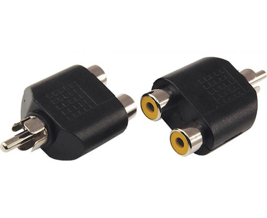 Переходник штекер REXANT RCA - RCA 2 гнезда 06-0162-A 