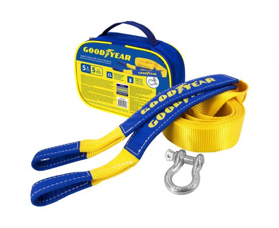 Динамическая стропа Goodyear рывковая, с шаклом, 5 тонн, 5 метров GY004011 