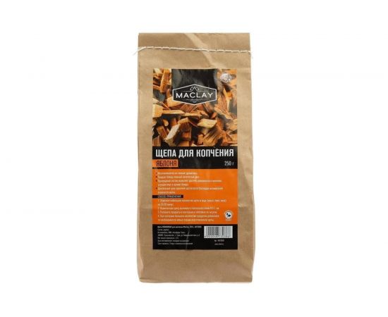Щепа для копчения Maclay ЯБЛОНЕВАЯ 250 г 4873038 