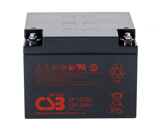 Аккумулятор для ИБП GP12260 12В, 26Ач CSB GP12260 I CSB 