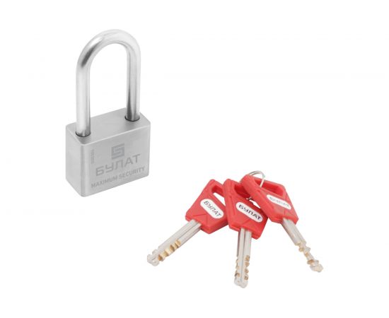 Навесной замок БУЛАТ ВС 3-С40-01 НС (нержавеющая сталь; 7 мм) 13988 
