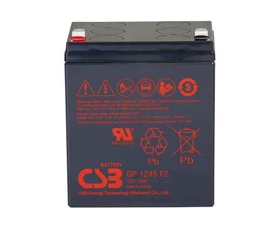 Аккумулятор для ИБП GP1245 (12V16W) 12В, 4.5Ач CSB GP1245 (12V16W) CSB 