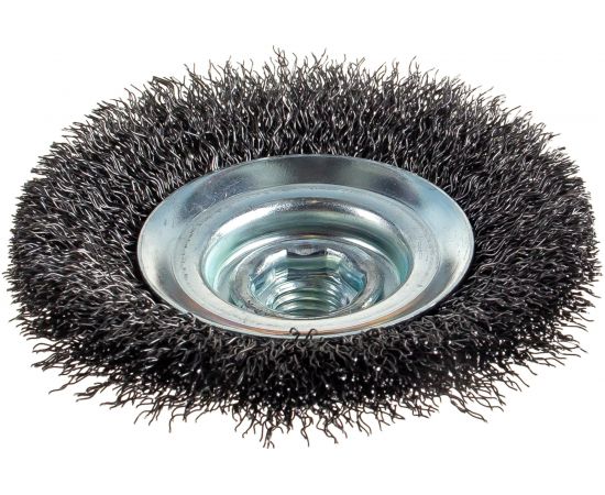 Щетка коническая (100 мм; М14; витая стальная проволока 0.3 мм) для УШМ 35265-100_z02 – изображение 2