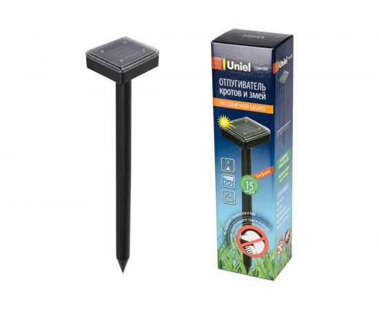 Устройство для отпугивания кротов и змей Uniel на солнечной батарее UDR-S51 SOL BLACK UL-00009452 – изображение 2