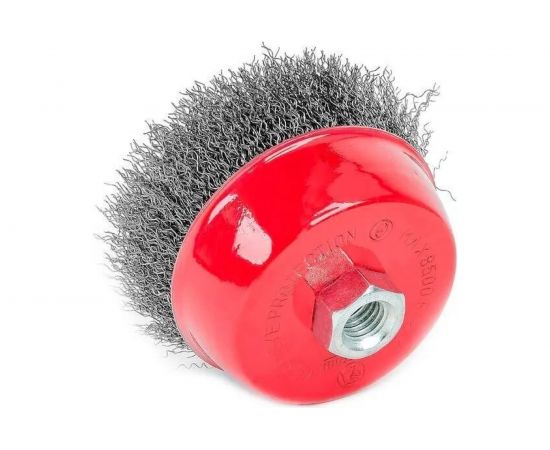 Щетка чашечная 100 мм, М14, витая проволока для УШМ INTERTOOL BT-1100 – изображение 2