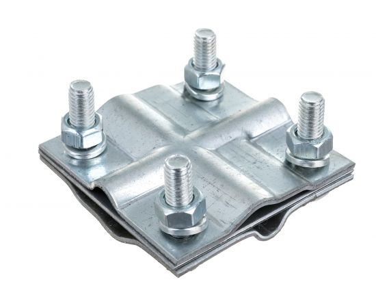 Зажим заземления EZETEK полоса/пруток - полоса/пруток крестообразный, оцинковка 90540-2 – изображение 2