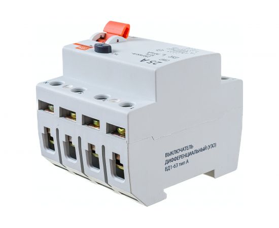 Устройство защитного отключения TDM ВД1-63 4Р 25А 30мА тип А SQ0203-0085 – изображение 2