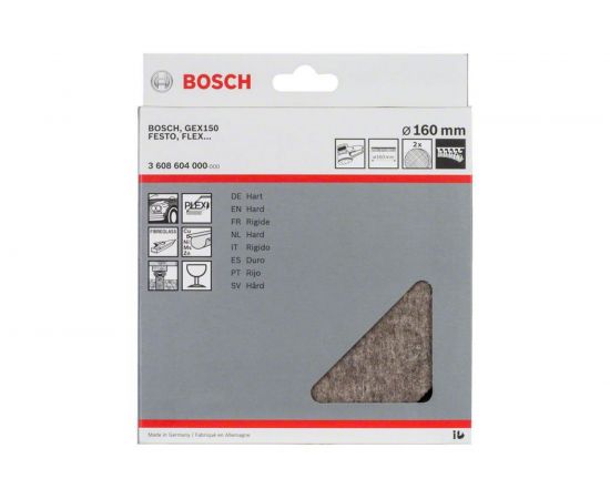 Круг войлочный полировальный (160 мм; 2 шт.) Bosch 3608604000 – изображение 2
