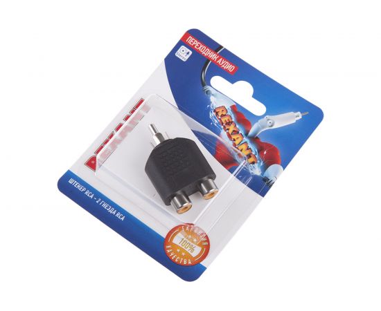 Переходник штекер REXANT RCA - RCA 2 гнезда 06-0162-A – изображение 2