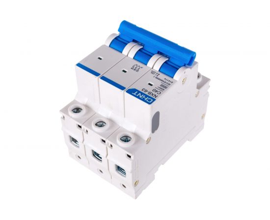 Автоматический выключатель CHINT NXB-63, 3P, 40A, 6кА, характеристика C 814174 – изображение 3