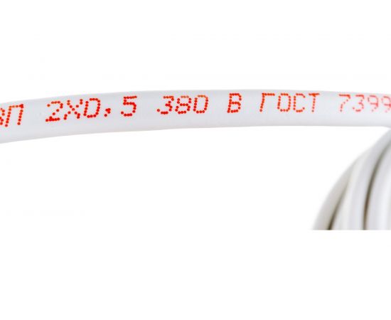 Шнур TDM ШВВП 2х0,5 ГОСТ 5м, белый SQ0120-0001 – изображение 3