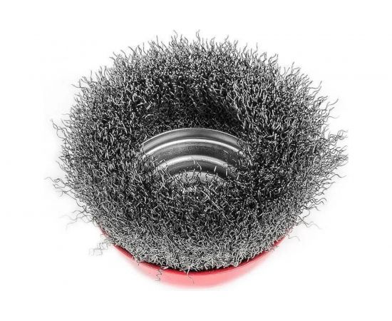 Щетка чашечная 100 мм, М14, витая проволока для УШМ INTERTOOL BT-1100 – изображение 3