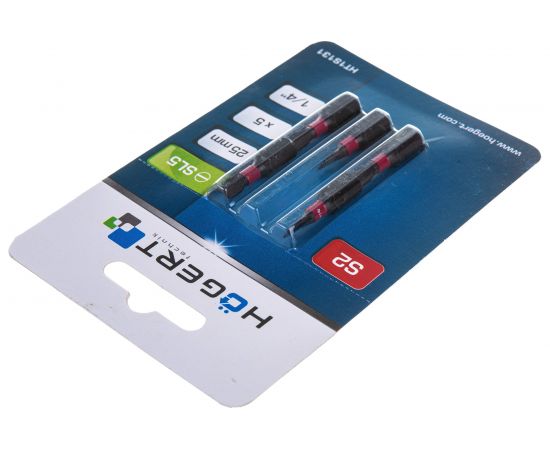 Биты ударные SL5, 25 мм, сталь S2, 5 шт HOEGERT TECHNIK HT1S131 – изображение 3