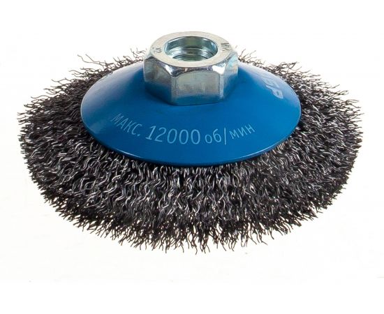 Щетка коническая (100 мм; М14; витая стальная проволока 0.3 мм) для УШМ 35265-100_z02 – изображение 3