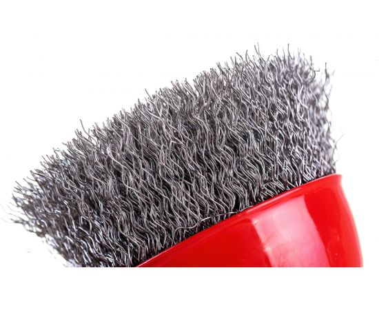 Щетка чашечная 85 мм, М14, витая проволока для УШМ INTERTOOL BT-1085 – изображение 4