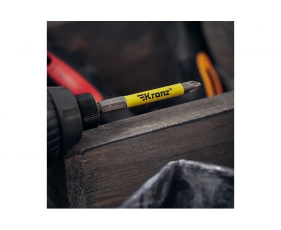 Бита (PH2x70 мм; сталь S2) для шуруповерта KRANZ KR-92-0416-1 – изображение 5