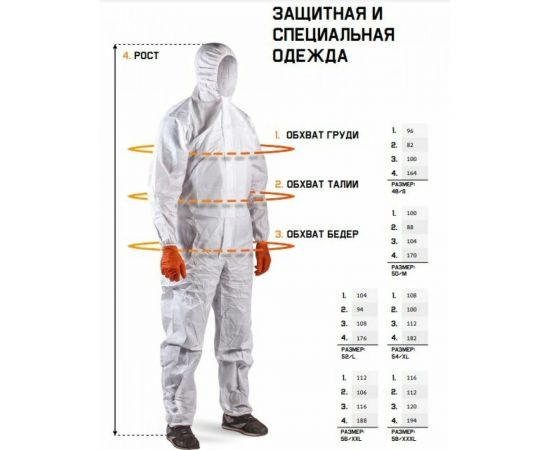 Малярный комбинезон Jeta Safety размер 58/XXXL, серый, JPC75g JPC75g-XXXL – изображение 9