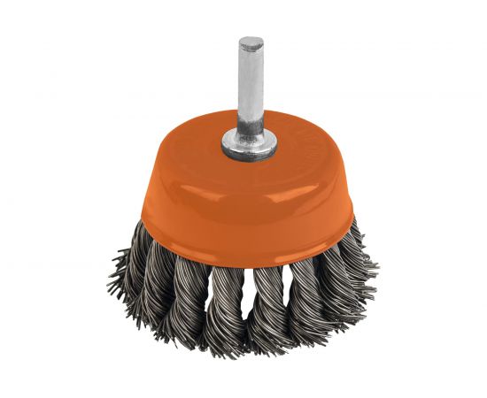 Кордщётка чашеобразная витая 75 мм для дрели РОССНА Р860643 