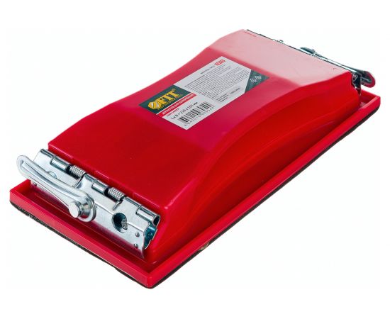 Держалка для наждачной бумаги с металлическим прижимом, красная FIT IT 210x105 мм 39715 