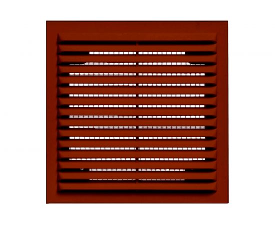 Решетка вентиляционная вытяжная без рамки (130x130 мм; коричневая) ВИЕНТО 1313Вкор 