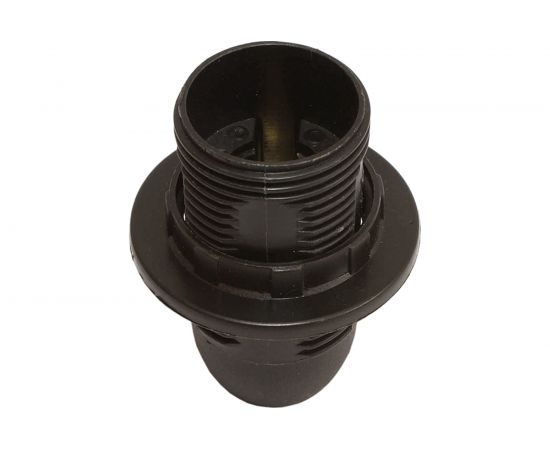 Патрон DORI Е-14 термостойкий пластик, с кольцом, черный 45847 