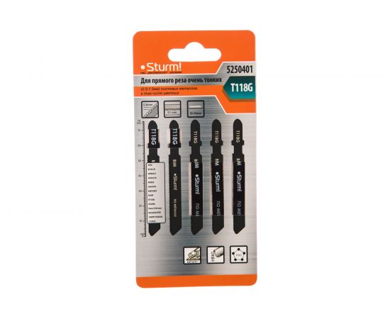 Пилки для лобзика по металлу T118G (5 шт.) Sturm 5250401 – изображение 2