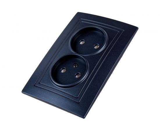 Розетка Bylectrica 2-местная СУ, серия УЮТ, графит, РС16-343 графит – изображение 3