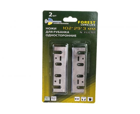 Ножи для электрорубанка односторонние 102х29х3 мм, 2 шт TRIO-DIAMOND FLL717 – изображение 3