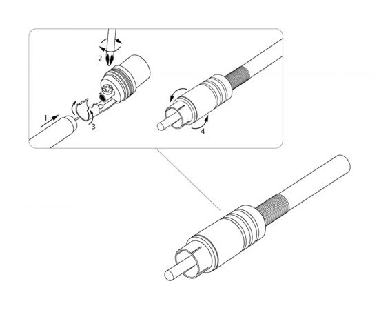 Разъем аудио REXANT штекер RCA под винт, металл Silver 2 шт 06-0151-A2 – изображение 5