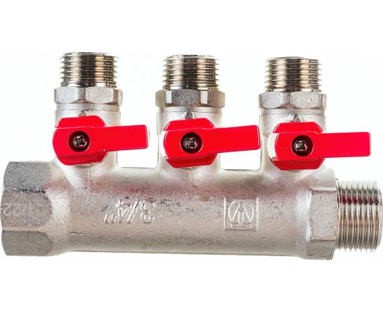 Коллектор с кранами (3/4""; 3 х 1/2"") Valtec VTc.580.N.0503 78753 