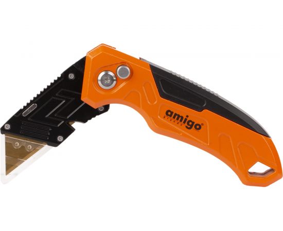Строительный нож с трапециевидным лезвием AMIGO 77201 