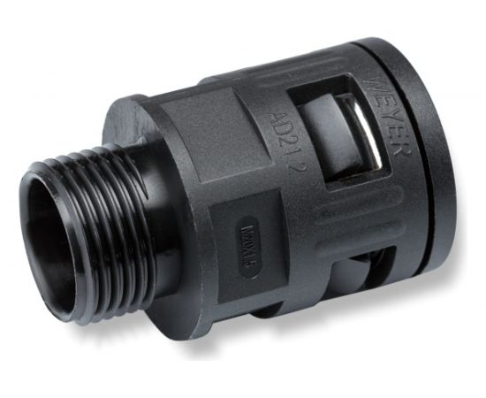 Муфта для гофрированных труб Weyer WQG1-M20B/AD21.2 коннектор прямой нар. M20x1.5 WE0104000 