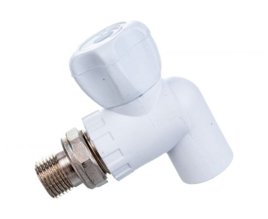 Шаровый кран для радиатора КРОСС PPRC с американкой, угловой 20-1/2 НР 60150 
