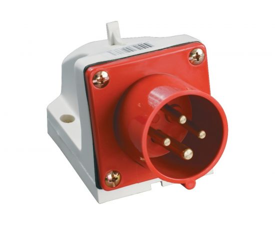 Стационарная вилка IEK 524 3Р+РЕ 32А 380В IP44 PSR52-032-4 