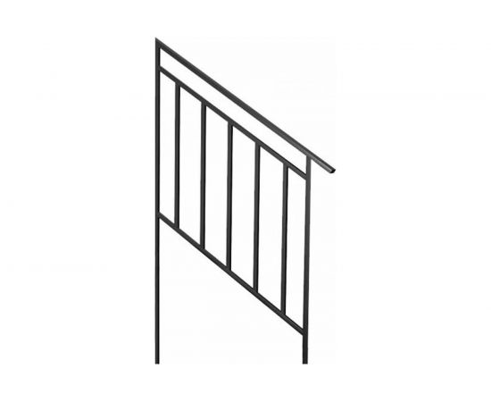 Перила металлические для лестниц Эко 3 ступени 160x90x4 УЛИЧНЫЕ ЛЕСТНИЦЫ MP-ECO-PR-3 