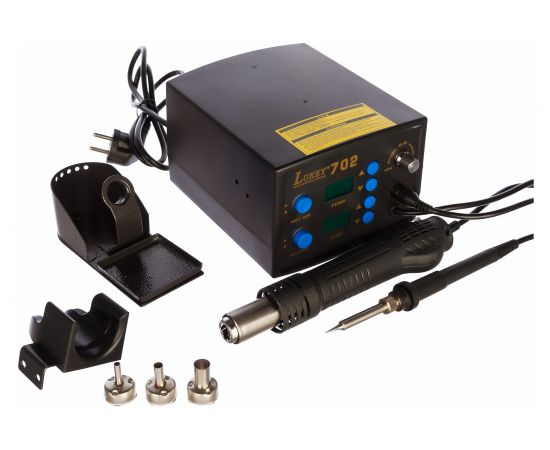 Цифровая паяльная станция, фен+паяльник LUKEY 702 5434 