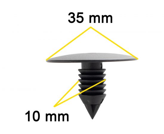 Автокрепеж для Renault 10 шт 7703077225, 50080216, 7703077435 КрепАвто 1519 – изображение 2