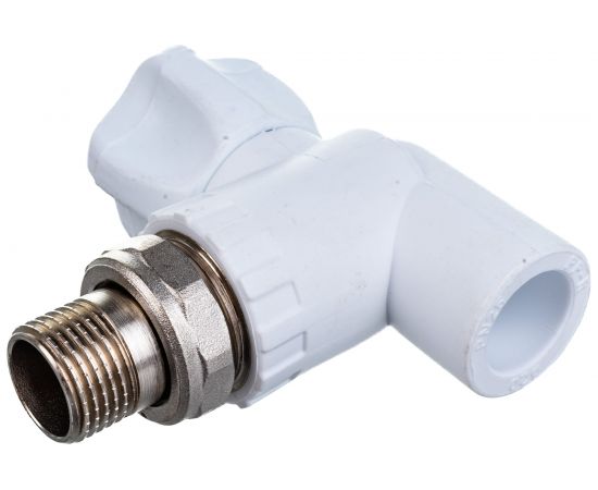 Шаровый кран для радиатора КРОСС PPRC с американкой, угловой 20-1/2 НР 60150 – изображение 2