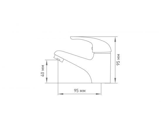 Смеситель для умывальника Mix&Fix Йота одноручный, картридж 35 мм тов-114488 – изображение 2